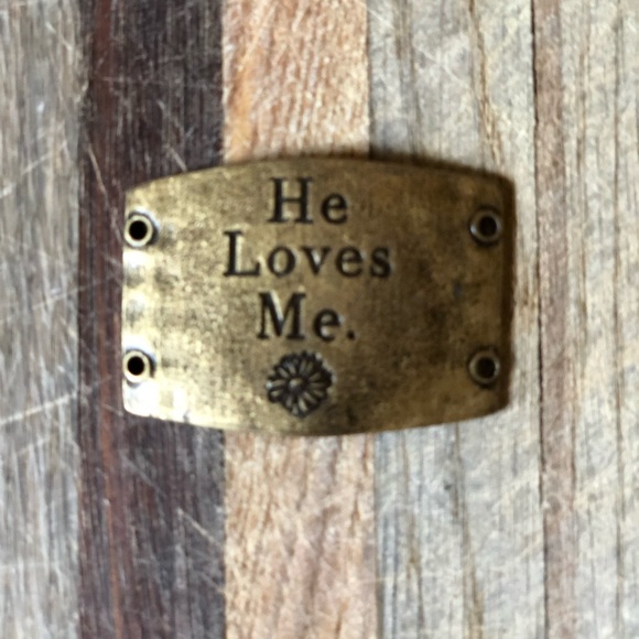 NWT! Lenny & Eva Lg. Sentiments, Lg Leather Cuff - Picture 5 of 6